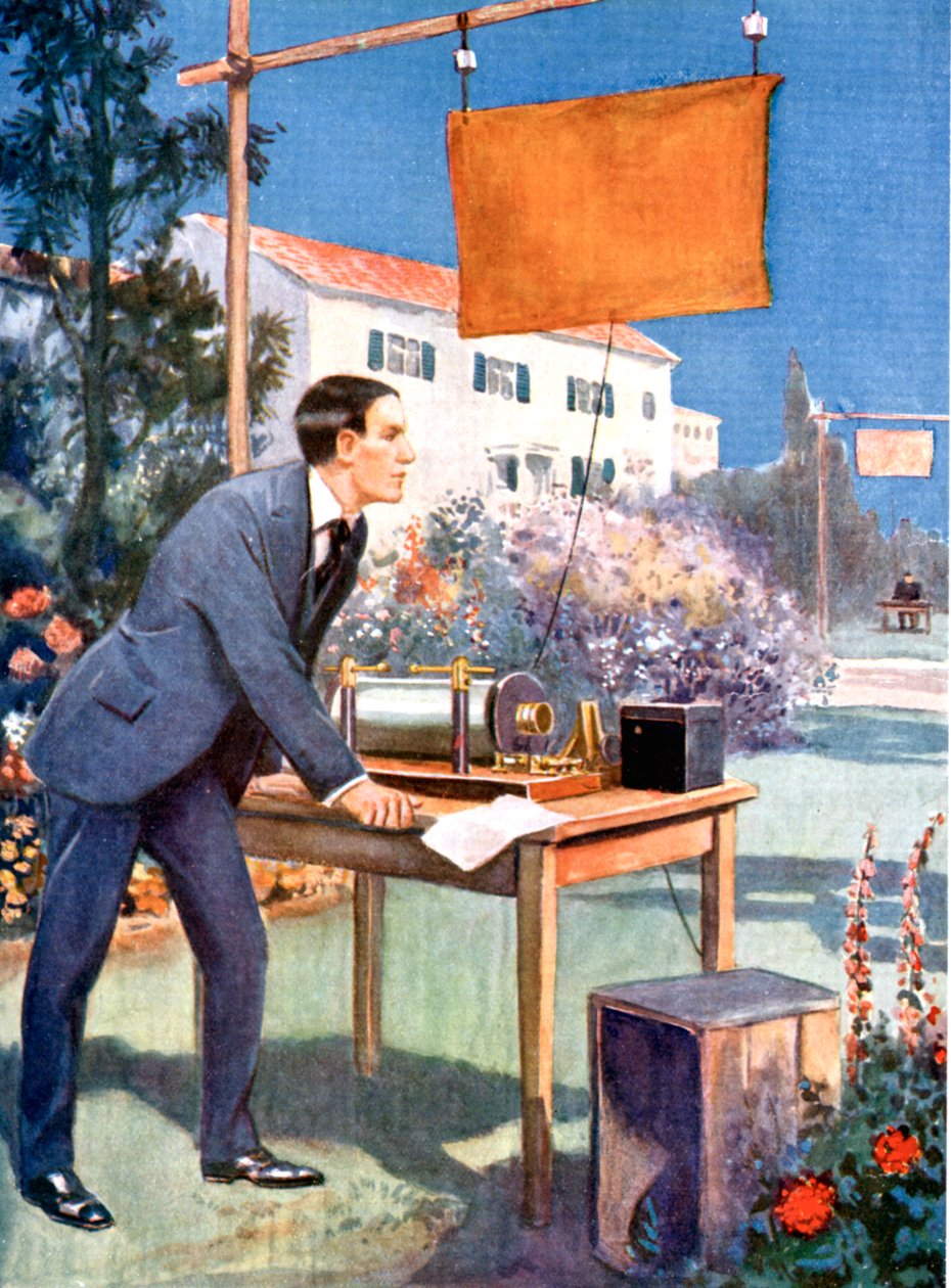 Guglielmo Marconi 1874-1937, italiensk fysiker og radiopioner av Unbekannt