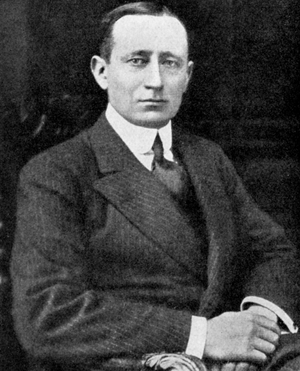 Guglielmo Marconi, italiensk oppfinner, c1920 av Unbekannt