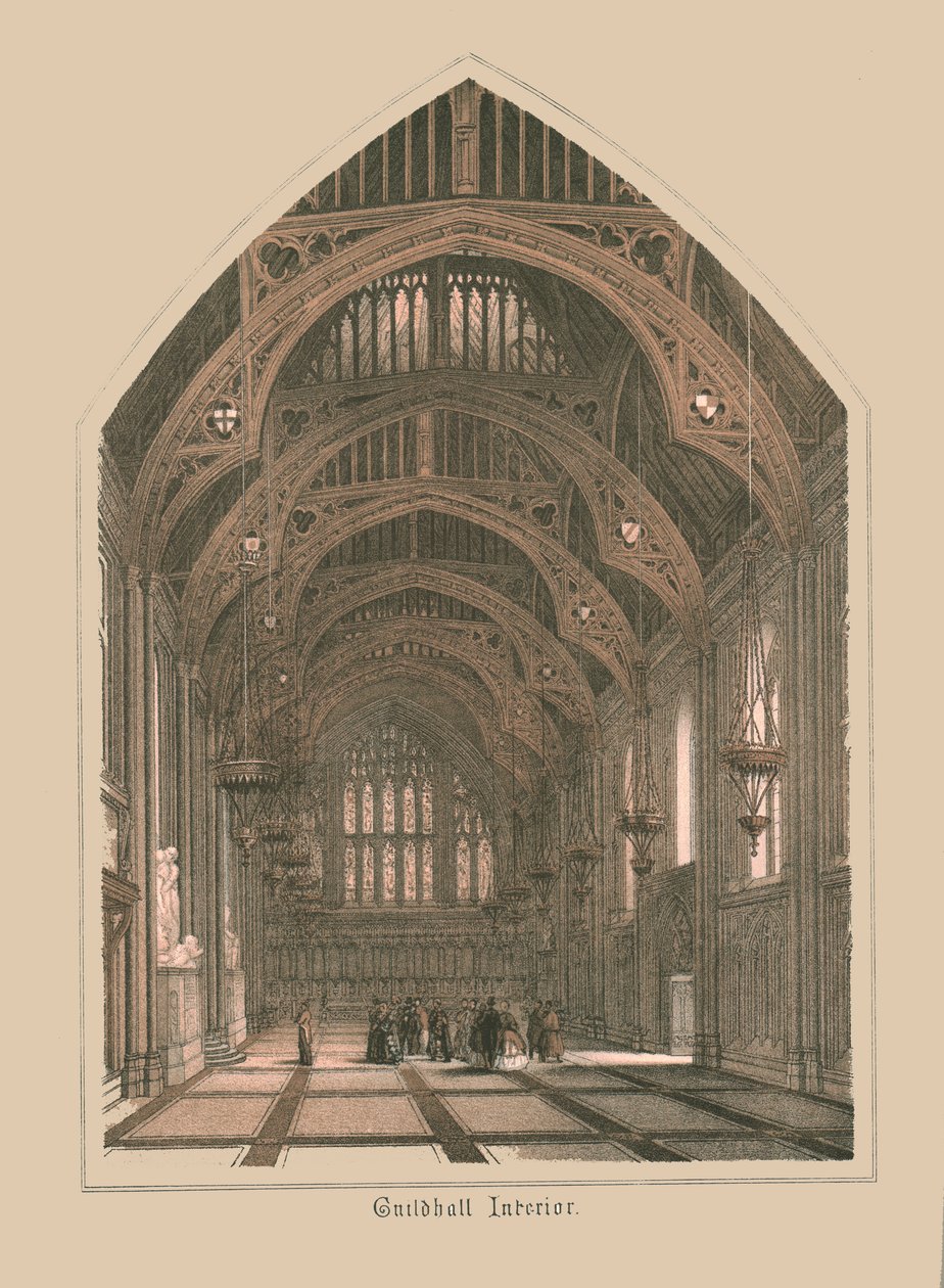 Guild Hall interiør, 1886. av Unbekannt