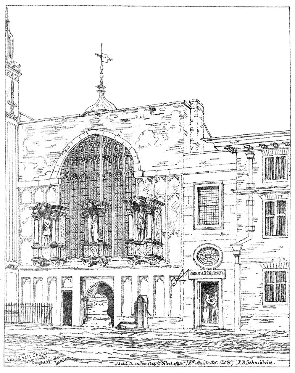 Guildhall Chapel, King Street, Cheapside, London, 1886 av Unbekannt