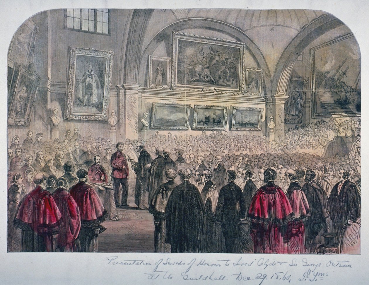 Guildhall Council Chamber, City of London, 1861 av Unbekannt