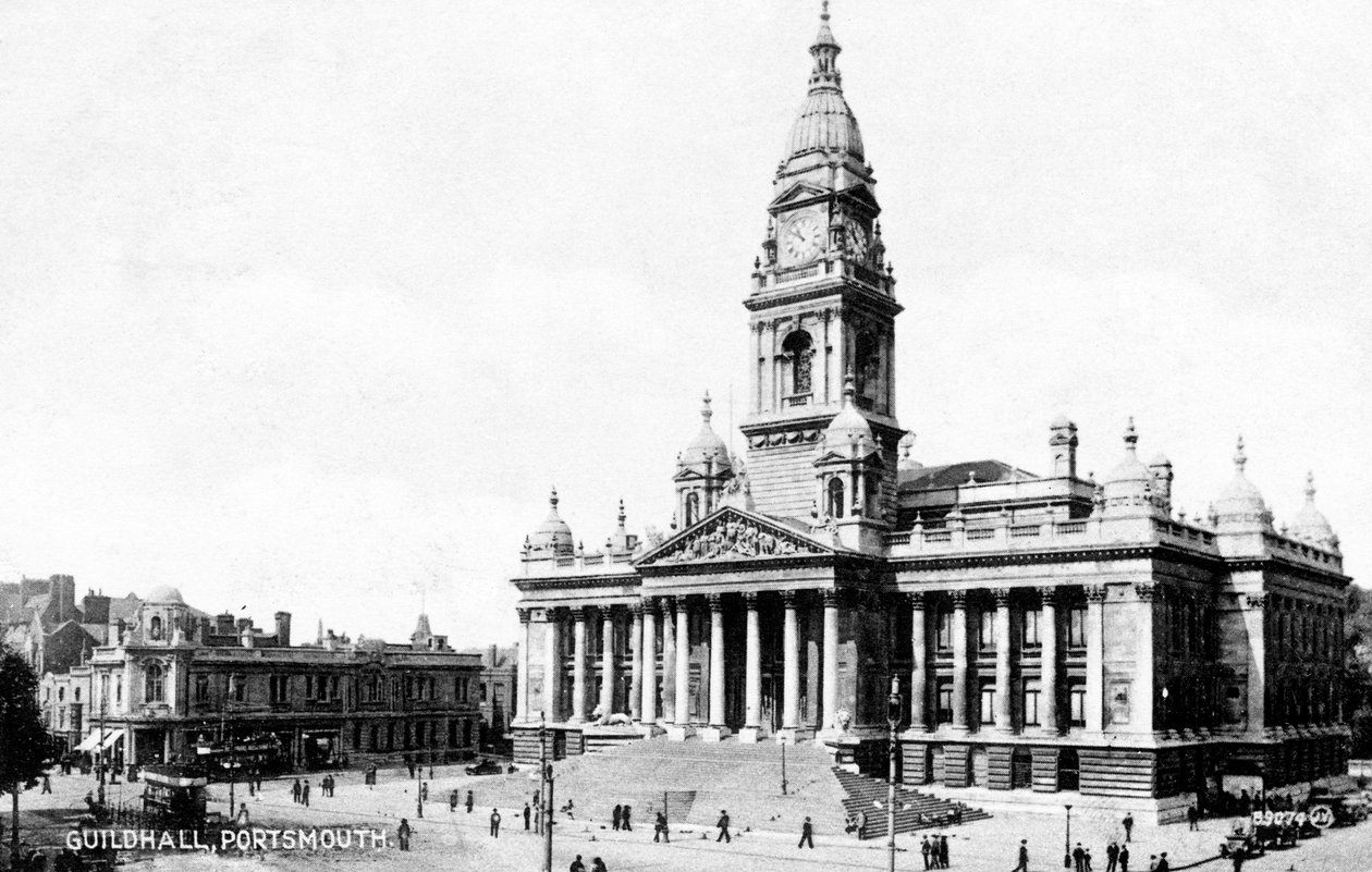 Guildhall, Portsmouth, Hampshire, tidlig på 1900-tallet av Unbekannt