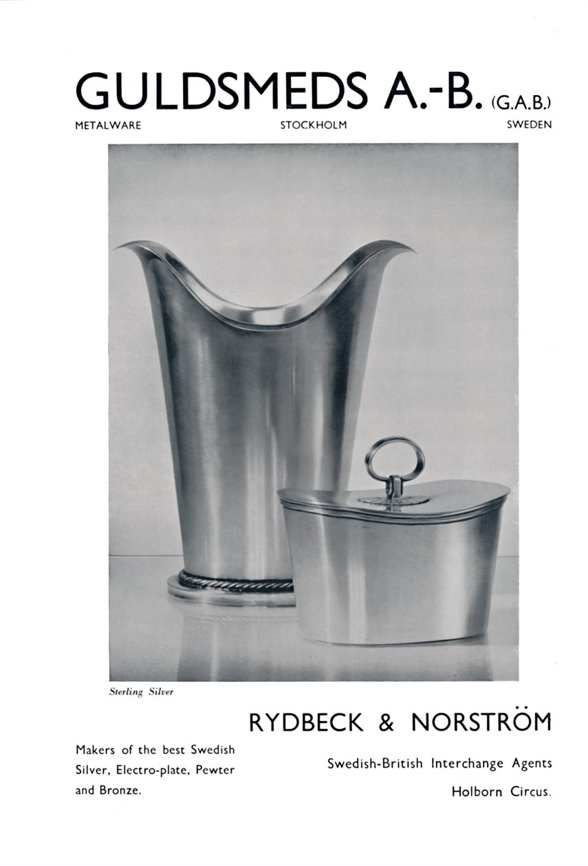 Guldsmeds A.-B. G.A.B. - Sterling sølv - Rydbeck & Norström., 1939 av Unbekannt