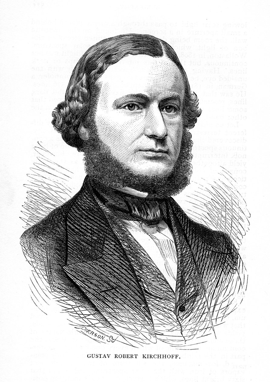 Gustav Robert Kirchhoff , tysk fysiker, 1873 av Unbekannt