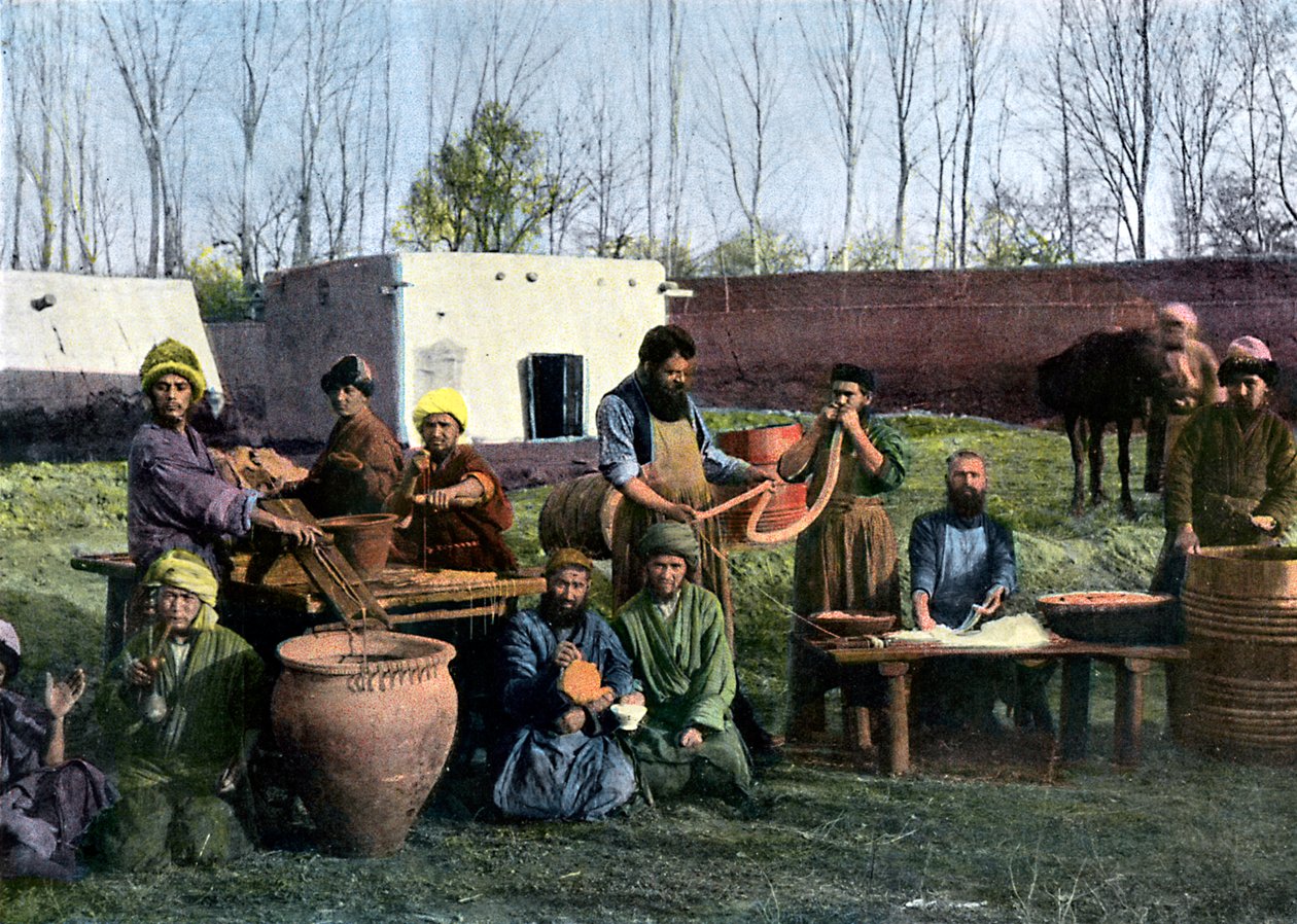 Gut-dressing Works, Bukhara, Usbekistan, c1890 av Unbekannt