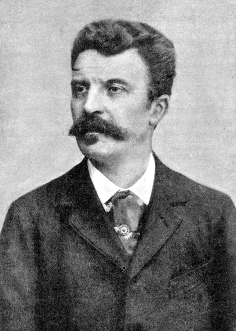 Guy de Maupassant 1850-1893, fransk forfatter, tidlig på 1900-tallet av Unbekannt