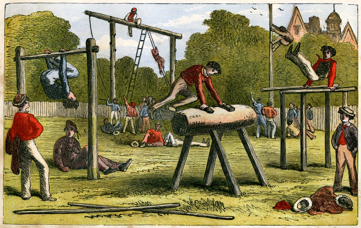 Gymnastikk, 1800-tallet av Unbekannt