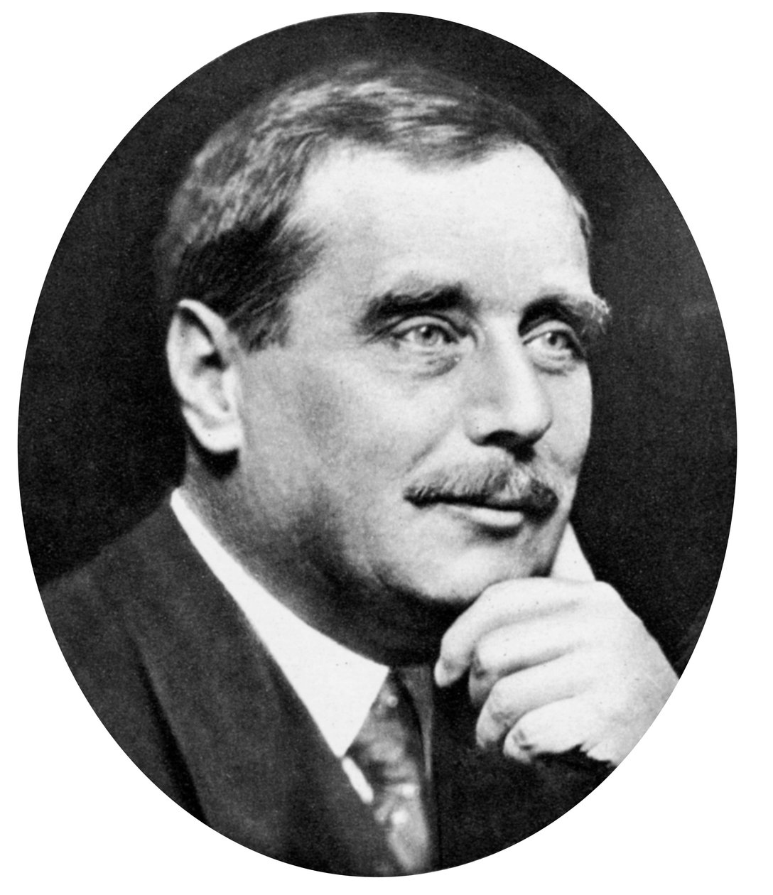 HG Wells 1865-1946, engelsk romanforfatter, forfatter og populærhistoriker, c1925 av Unbekannt