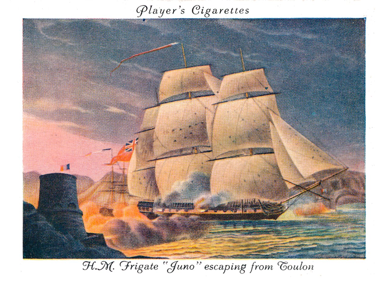 H.M.FrigateJuno rømmer fra Toulon, 1936. av Unbekannt