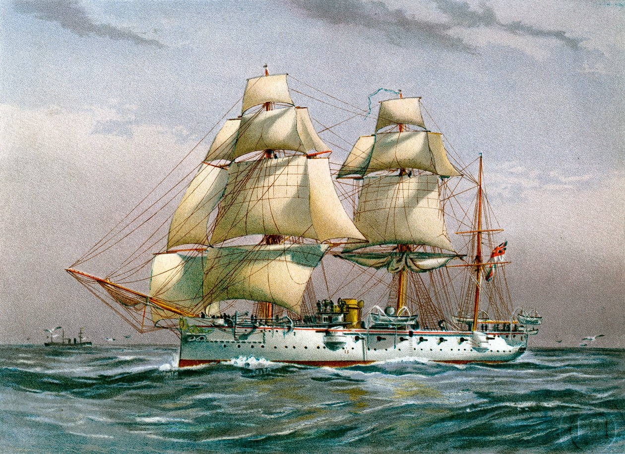 HMS Calliope, Royal Navy 3. klasse cruiser, c1890-c1893 av Unbekannt