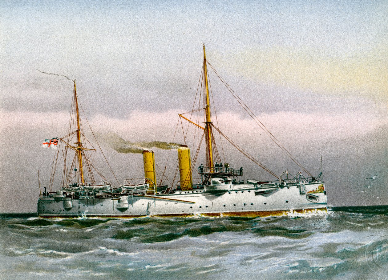 HMS Magicienne, Royal Navy 2nd class cruiser, c1890-c1893 av Unbekannt