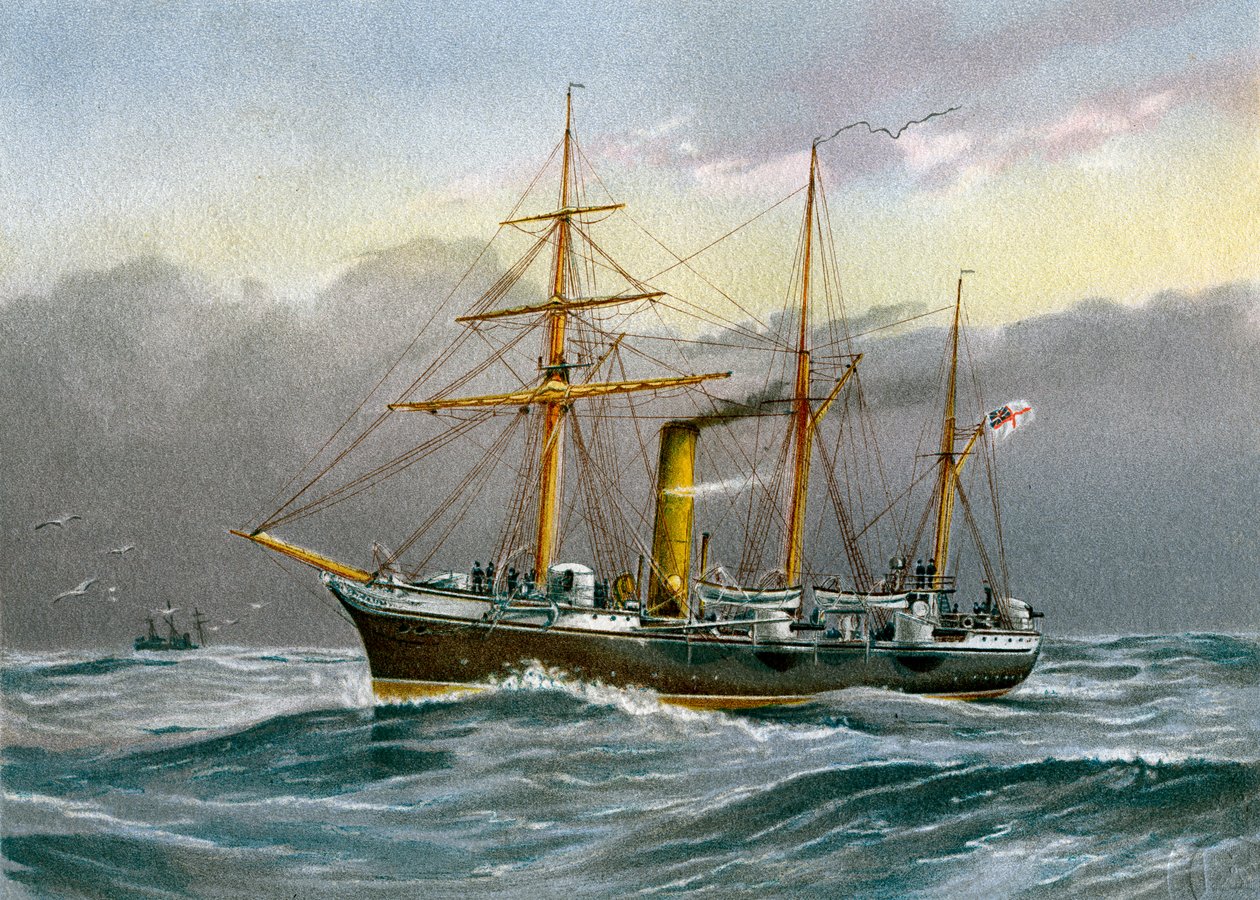 HMS Nymphe, Royal Navy sloop, c1890-c1893 av Unbekannt