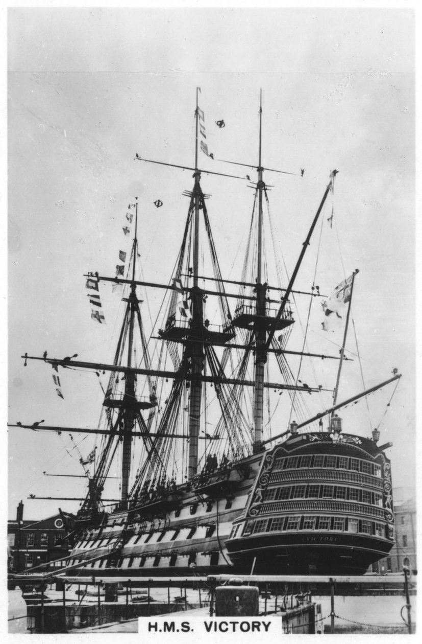 HMS Victory, Portsmouth, Hampshire, 1936 av Unbekannt
