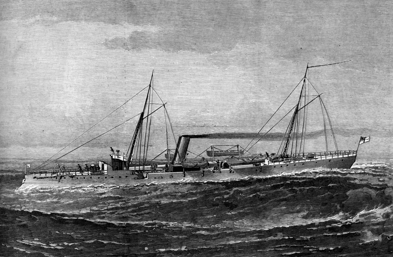 HM Torpedo Gun Boat Rattlesnake, 1887 av Unbekannt