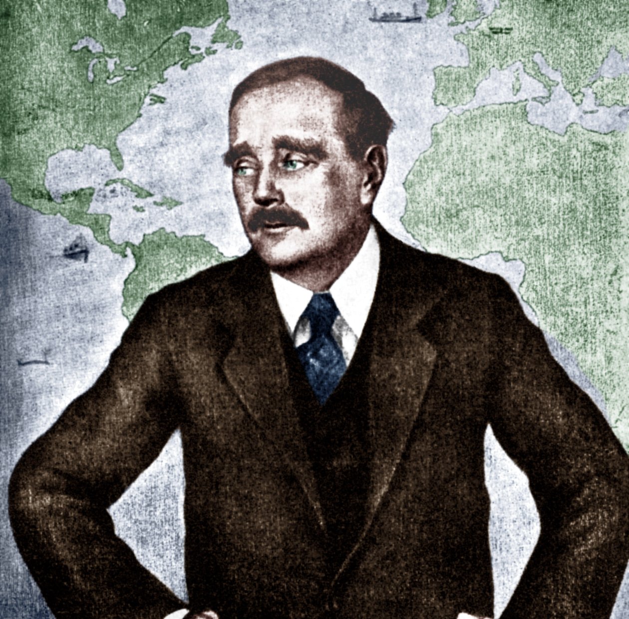 H G Wells - portrett av den engelske forfatteren, journalisten, sosiologen og historikeren, ca. 1933. 21. september 1866 - 13. august 1946. Verdenskrig. av Unbekannt