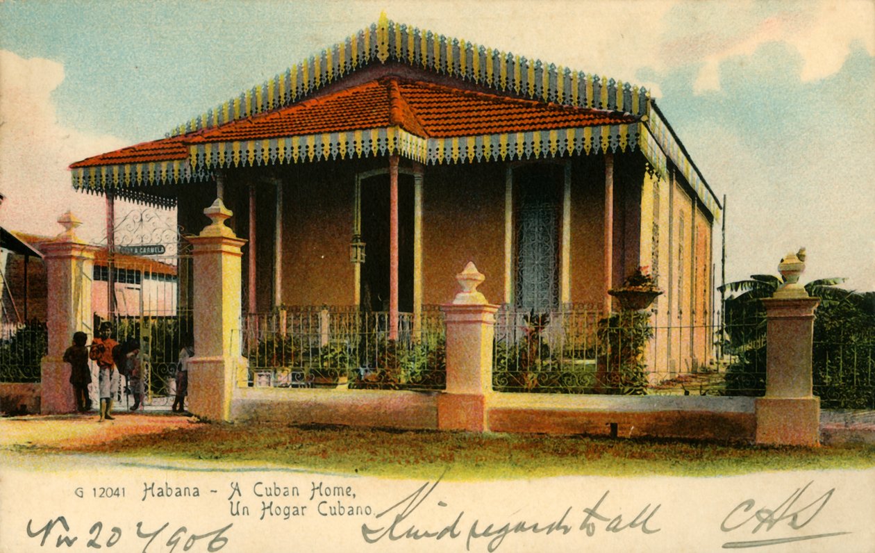 Havana - A Cuban Home, A Cuban Home, 1900-tallet. av Unbekannt