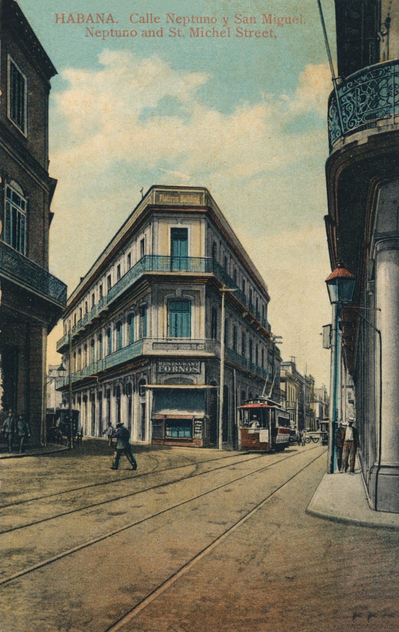 Havanna. Neptune Street og San Miguel. Neptun og St. Michel Street, 1916 av Unbekannt