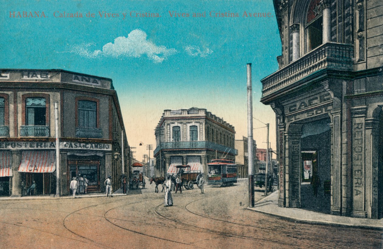 Havanna. Jakt av Vives og Cristina. Vives og Cristina Avenue, Cuba, c1910 av Unbekannt
