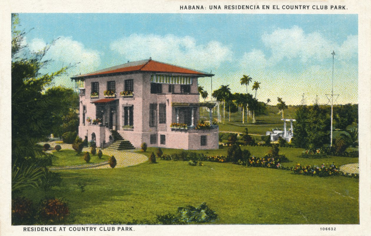 Havana: En bolig i Country Club Park. Bosted i Country Club Park, c1910 av Unbekannt