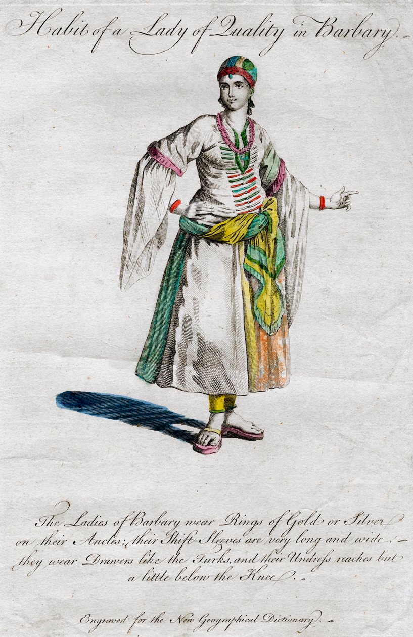 Vanen til en dame av kvalitet i Barbary, 1700-1800-tallet av Unbekannt