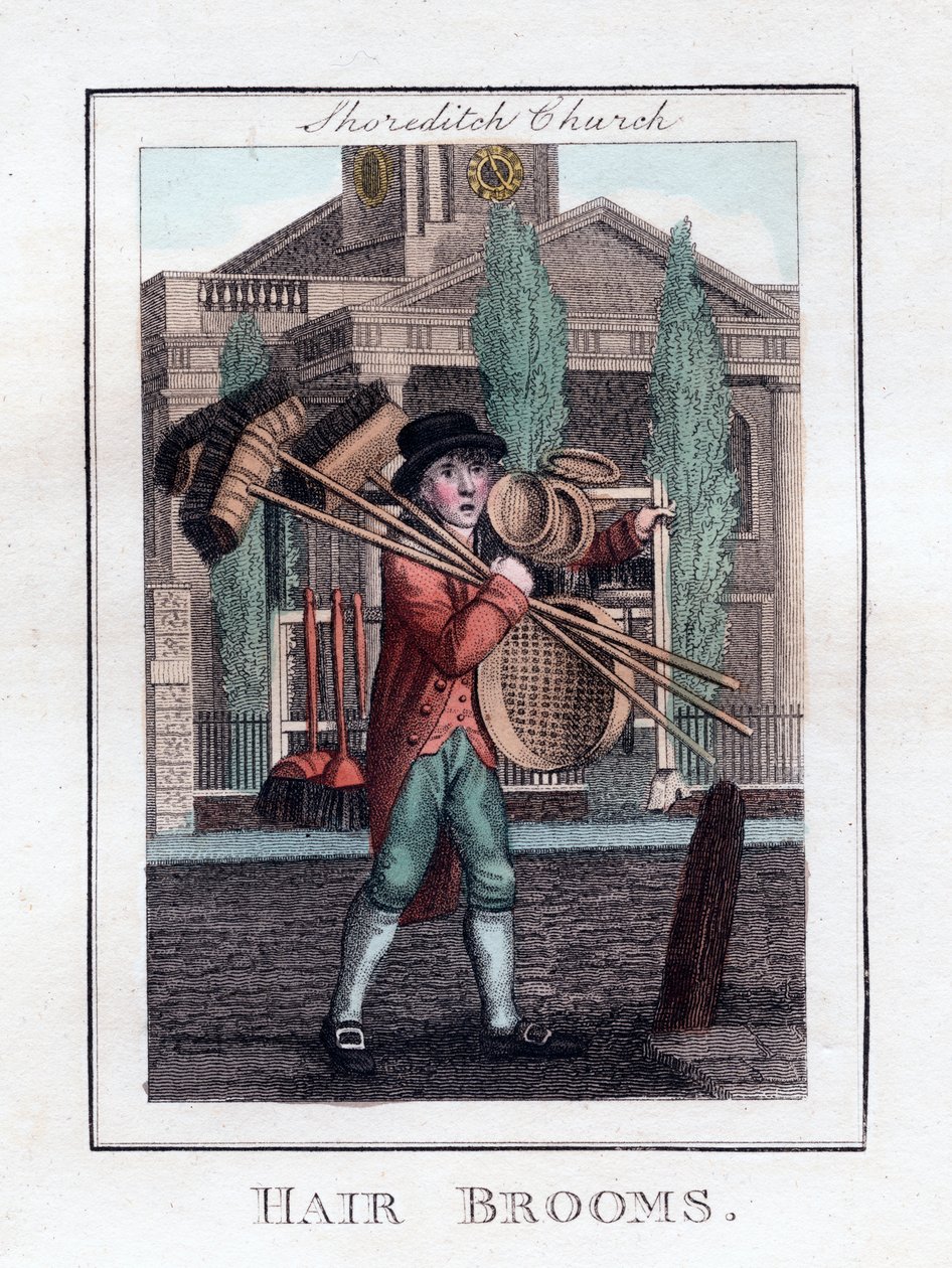 Hårkoster, Shoreditch Church, London, 1805 av Unbekannt
