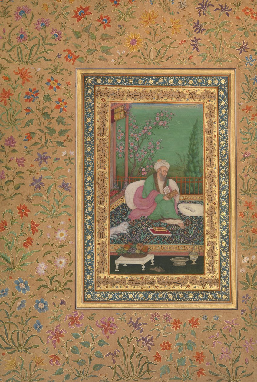 Haji Husain Bukhari, Folio fra Shah Jahan Album, recto: tidlig på 1800-tallet. av Unbekannt