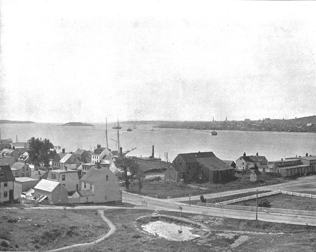 Halifax Harbour, Nova Scotia, fra Dartmouth, Canada, c1900. av Unbekannt