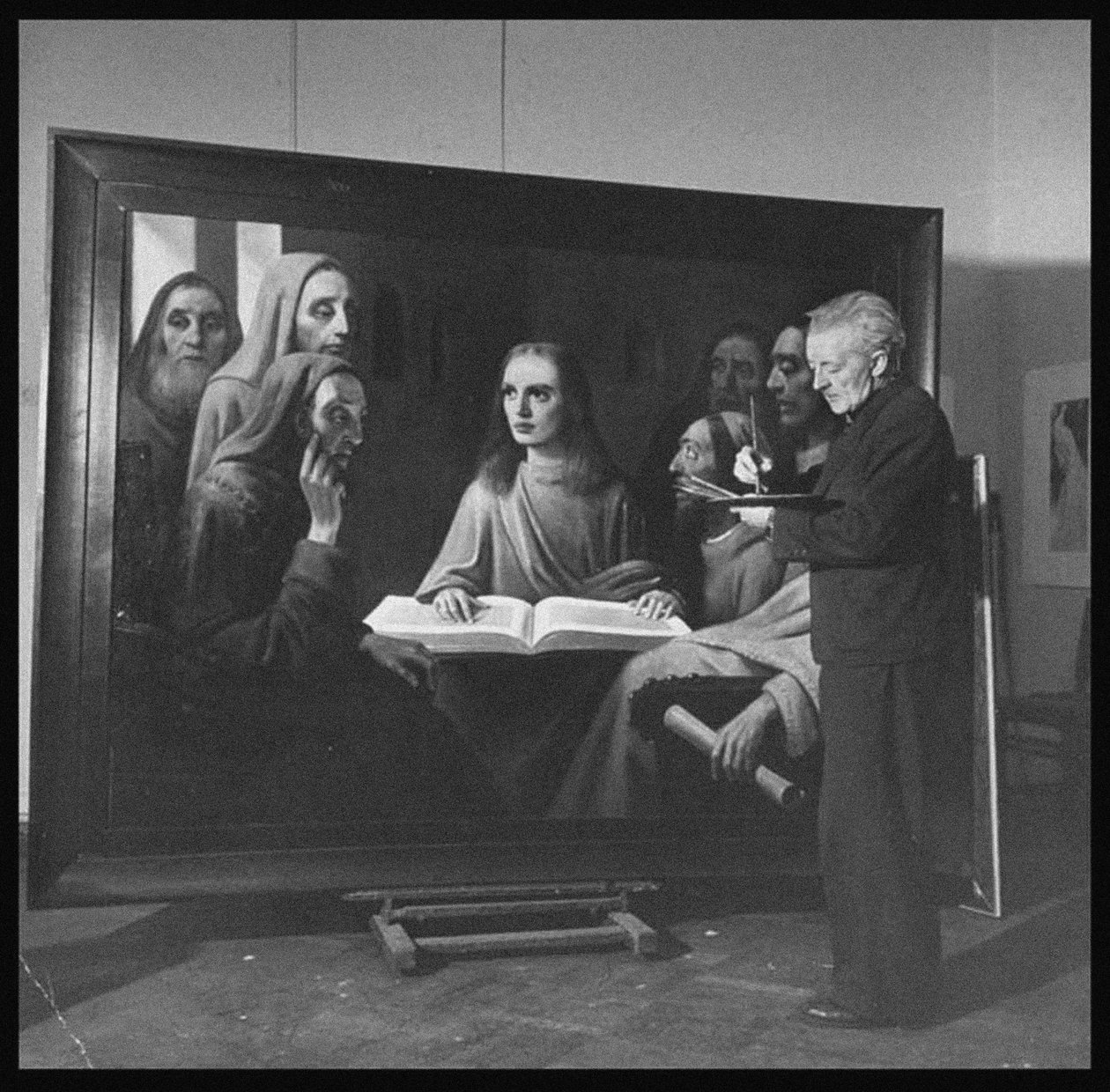 Han van Meegeren maler Jesus blant legene, 1945 av Unbekannt