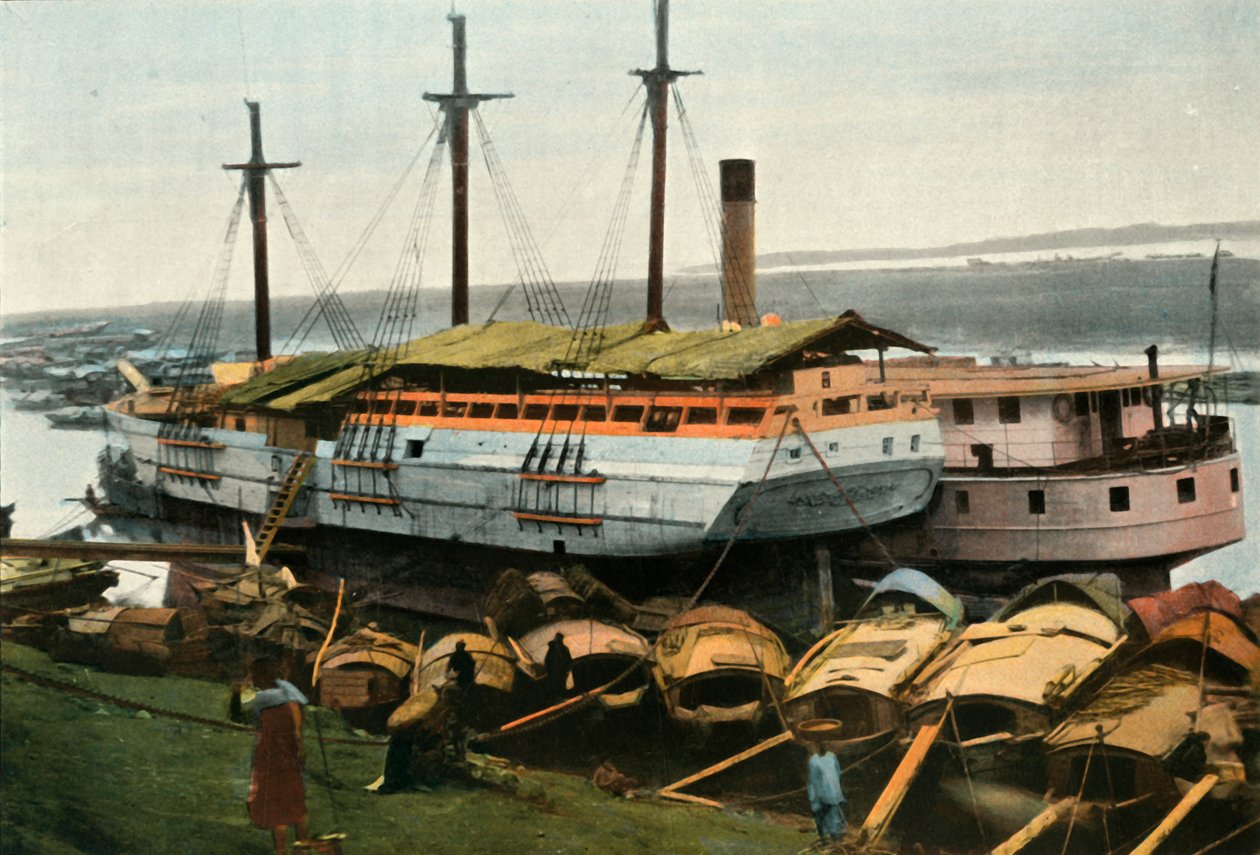 Hanoi. Bords Du Fleuve Rouge, Hanoi. På bredden av den røde elv, 1900. av Unbekannt