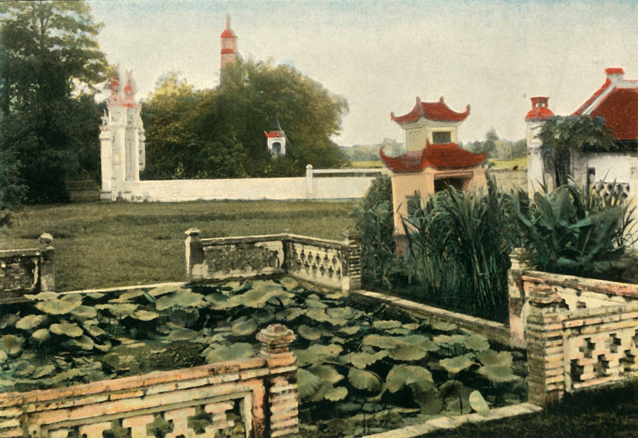 Ha Noi. Børstepagoden, Hanoi. Formål Thap Pagoda, 1900. av Unbekannt