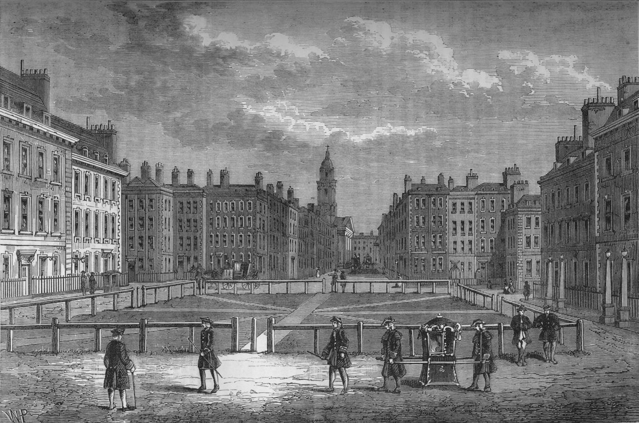Hanover Square, Westminster, London, i 1750, c1800 1878 av Unbekannt