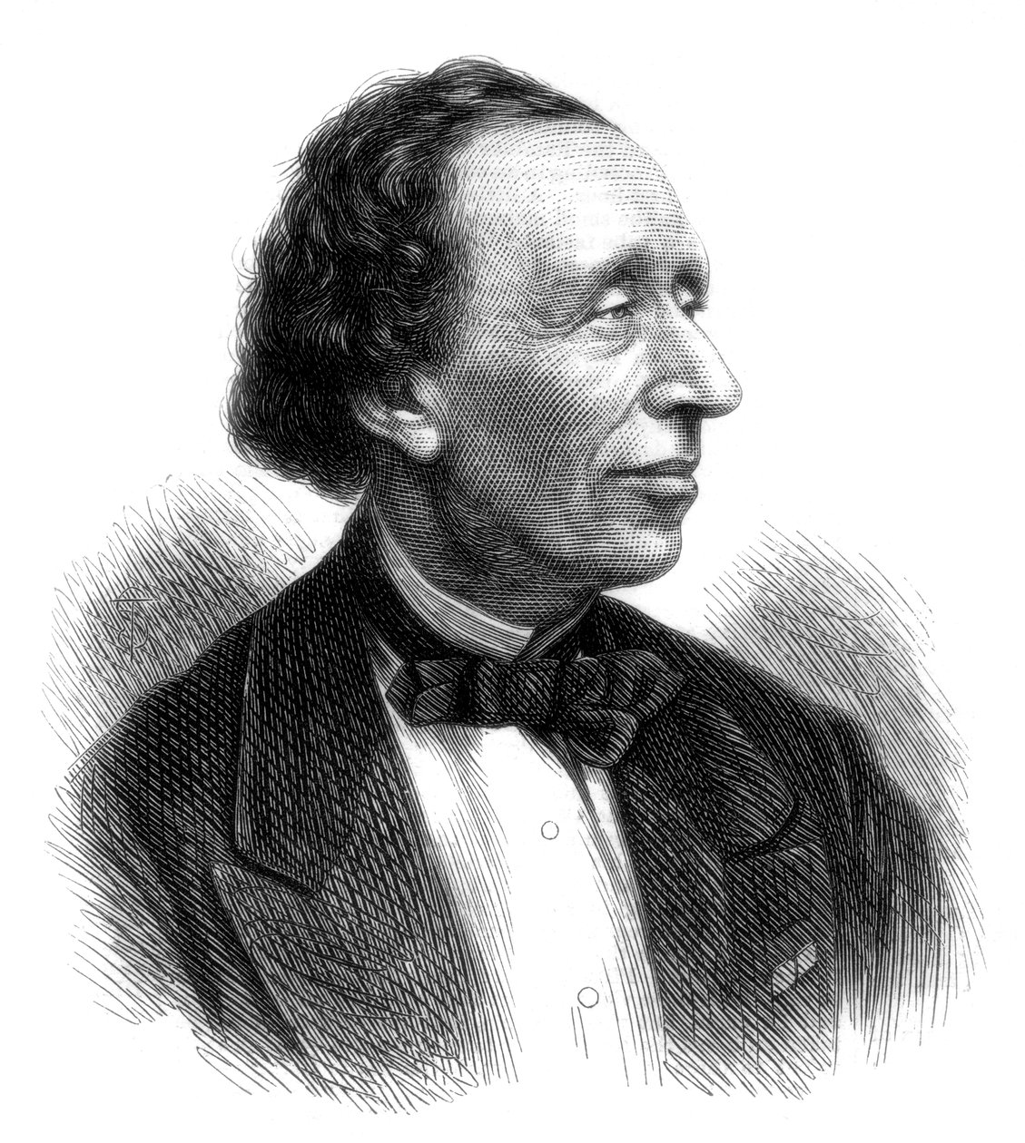 Hans Christian Andersen, dansk poet og forfatter av eventyr, 1875 av Unbekannt