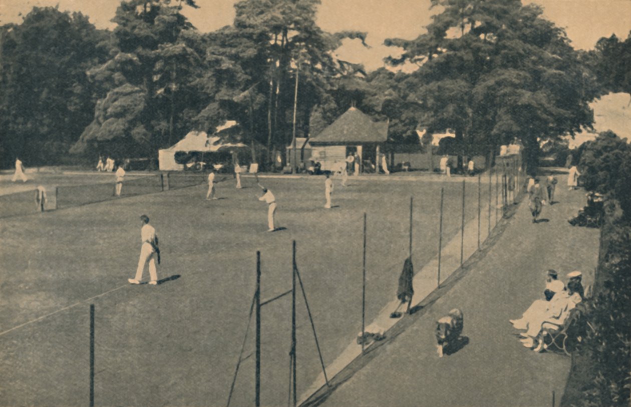 Hard tennisbaner, Upper Gardens, 1929 av Unbekannt