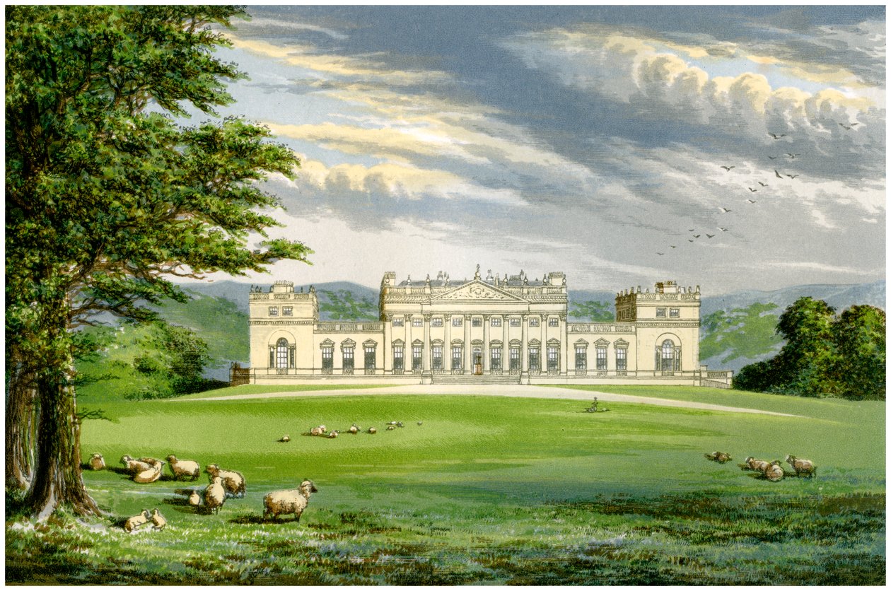 Harewood House, Yorkshire, hjemmet til jarlen av Harewood, c1880 av Unbekannt