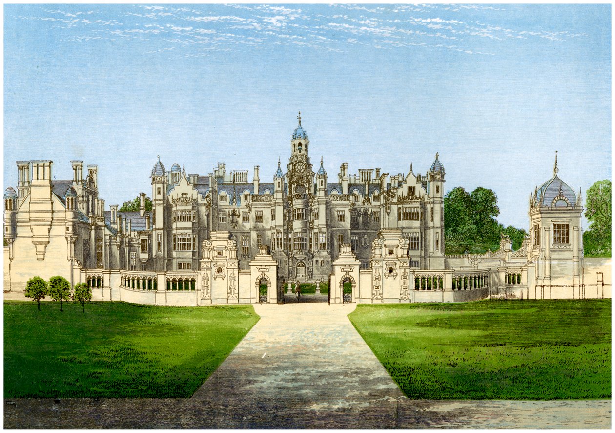 Harlaxton Manor, Lincolnshire, hjemmet til Gregory-familien, c1880 av Unbekannt