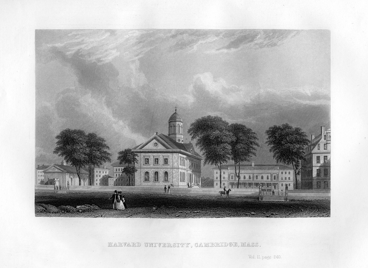Harvard University, Cambridge, Massachusetts, 1855 av Unbekannt
