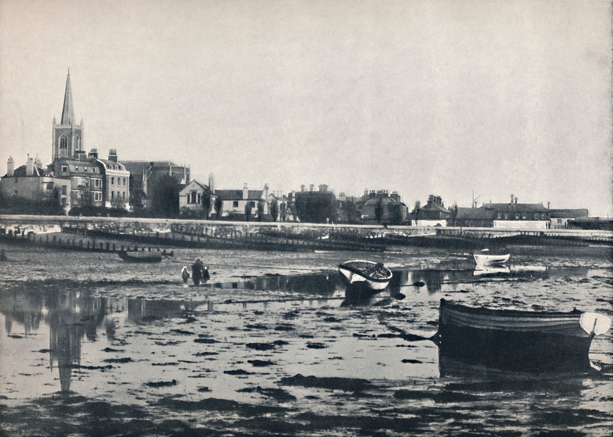 Harwich - Stranden ved lavvann, 1895 av Unbekannt