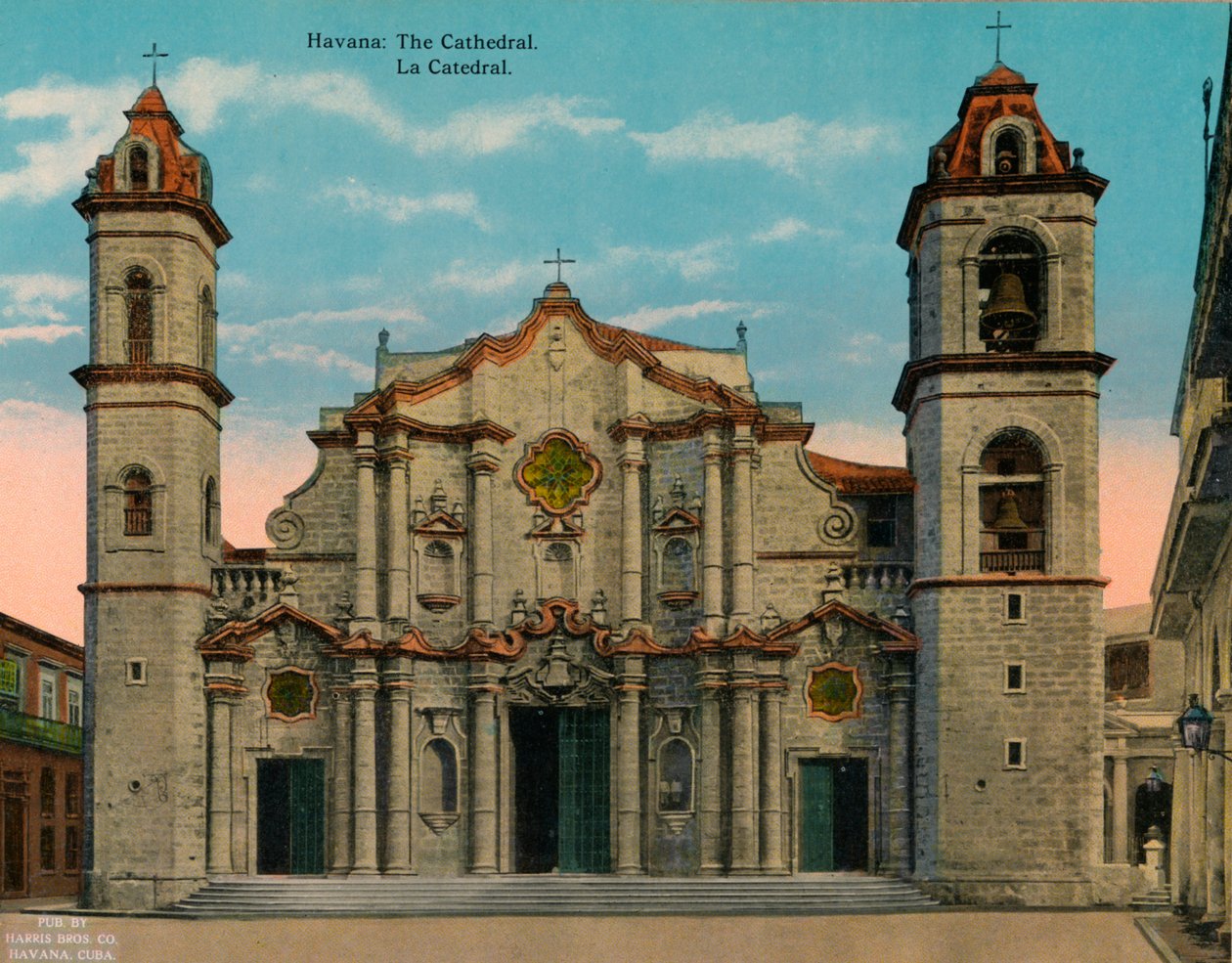 Havanna katedral, Cuba, c1920. av Unbekannt