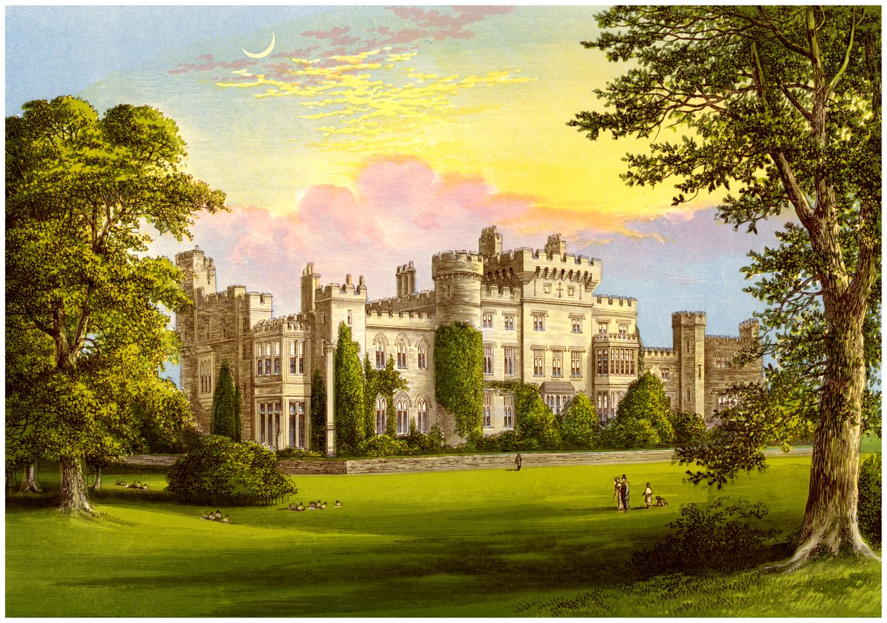 Hawarden Castle, Flintshire, Wales, hjemmet til William Gladstone, c1880 av Unbekannt