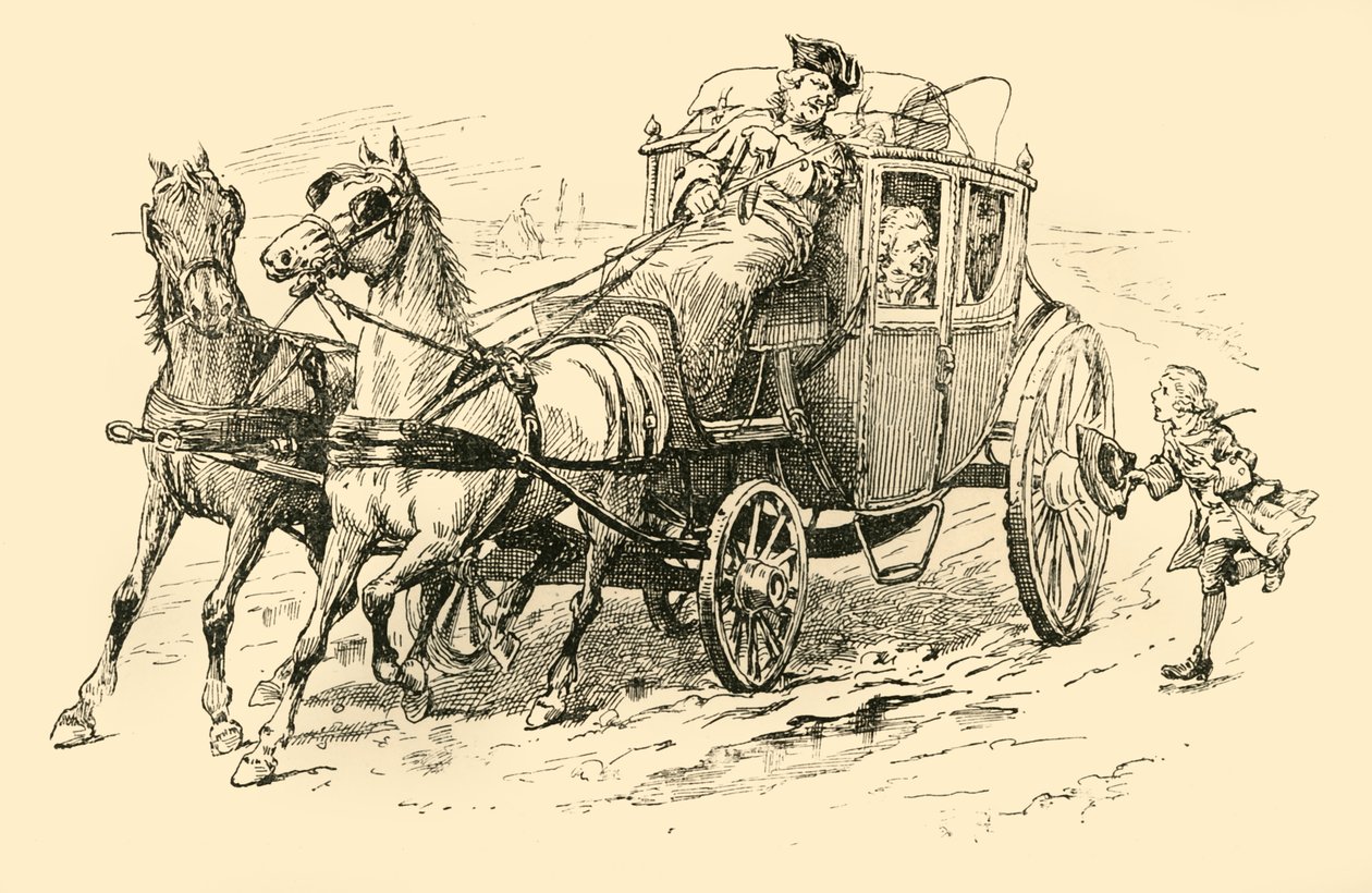 Han ropte til kusken for å stoppe, 1907. av Unbekannt
