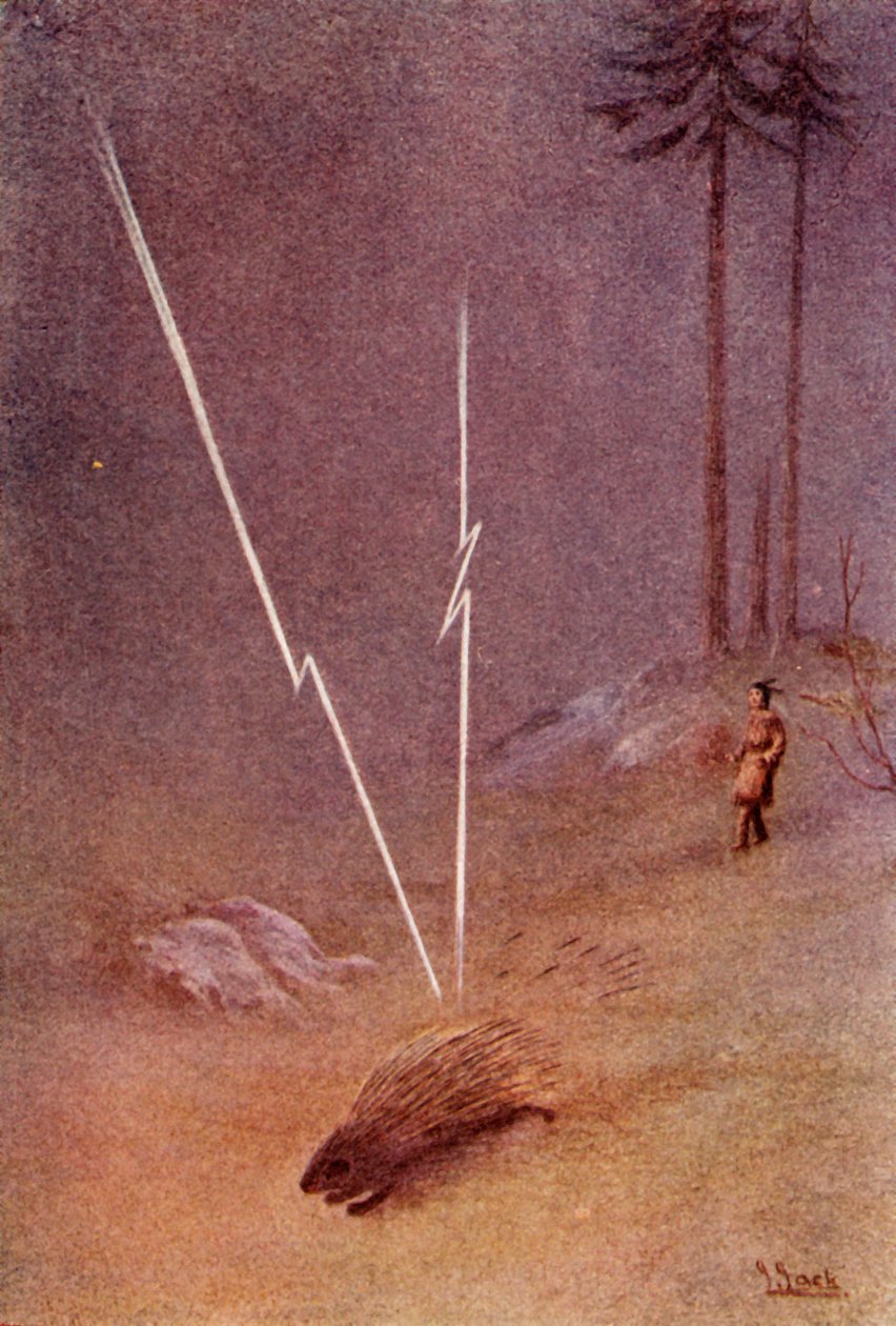 Han antok plutselig formen av et gigantisk piggsvin, 1914. av Unbekannt