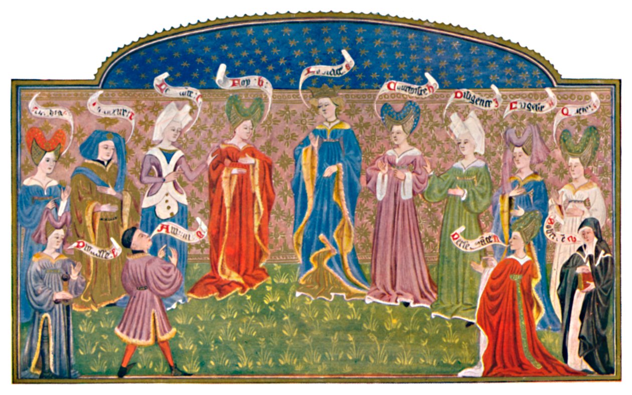 Hodeplagg i det femtende århundre MS. Roy. 15 E. v., 1400-tallet, 1903 av Unbekannt