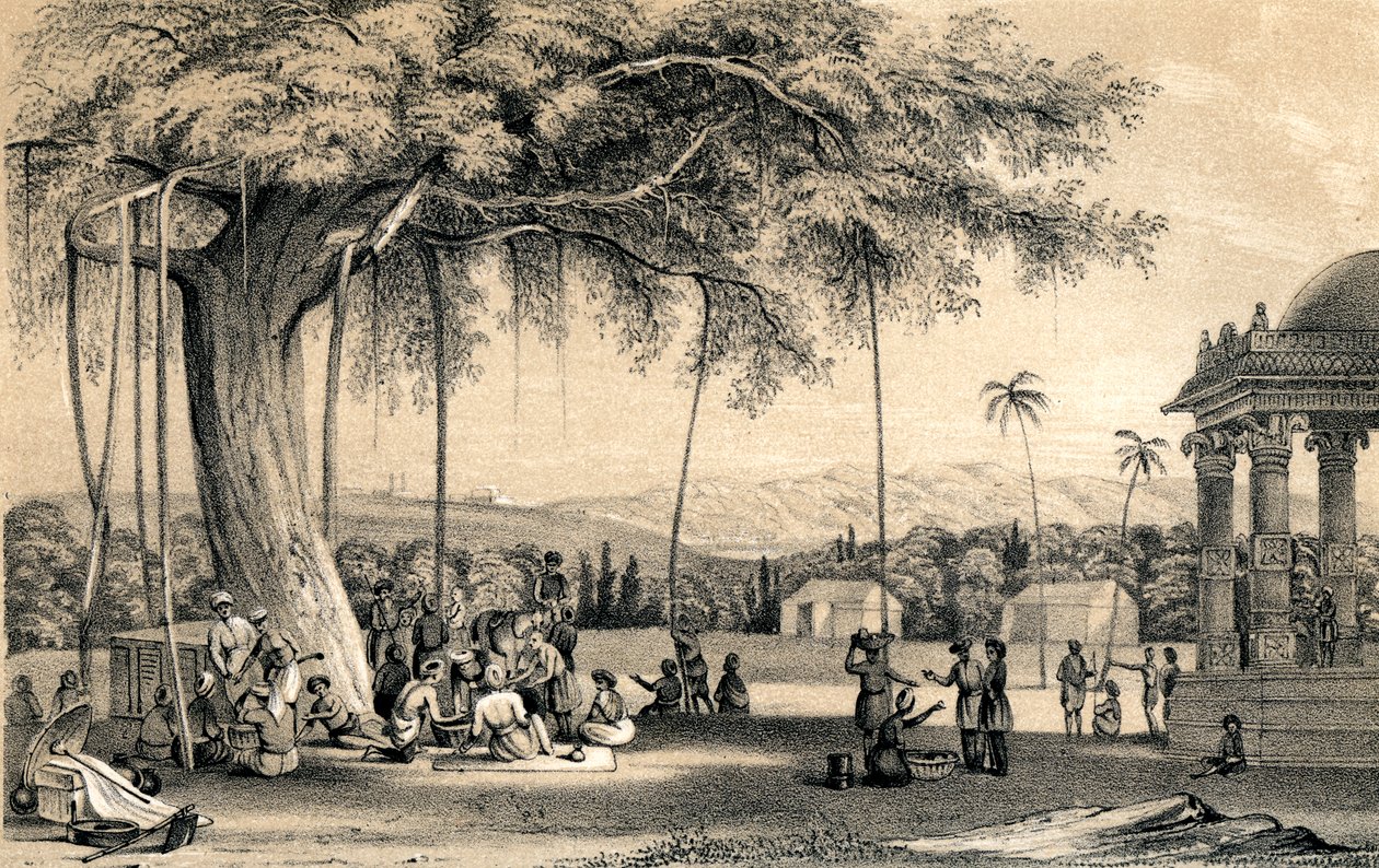 Landsbyens leder som holder hoffet sitt, 1847 av Unbekannt