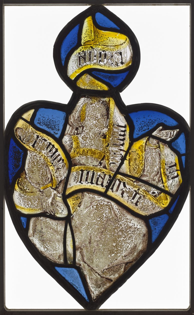 Hjerteformet panel: Figur av en kvinne med en banderole Sibyl, ca. 1480-1520. av Unbekannt
