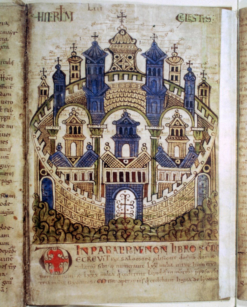 Heavenly Jerusalem, en side fra Liber Floridus, 1100-tallet av Unbekannt
