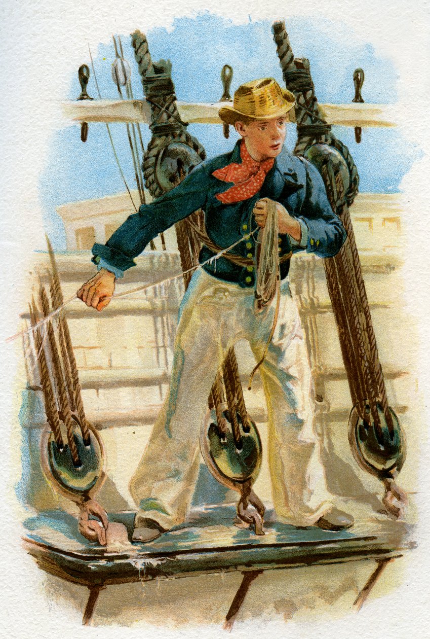Heaving the lead, 1700-tallet c1890-c1893 av Unbekannt