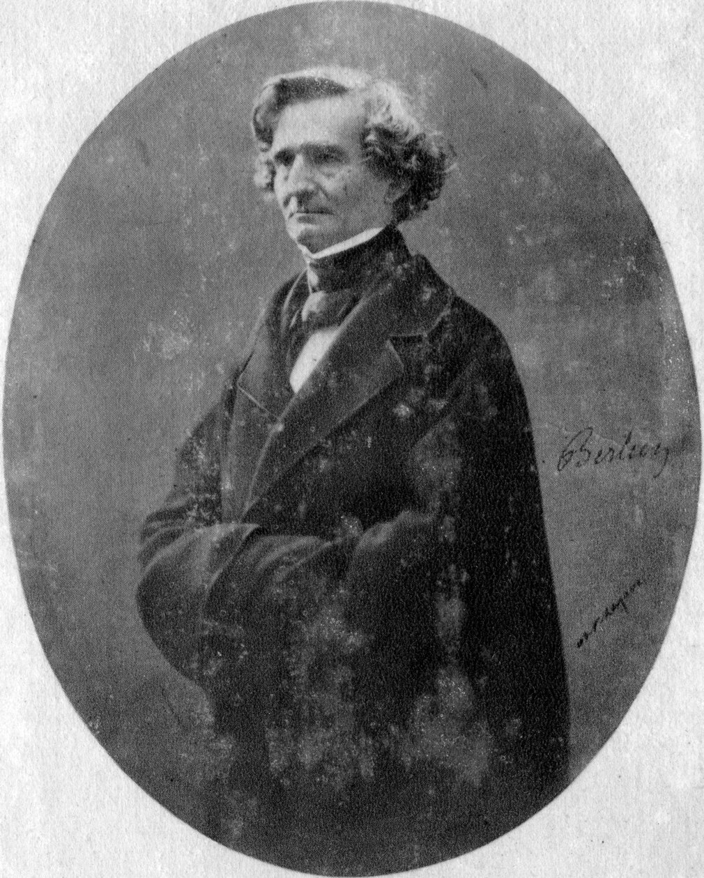 Hector Berlioz , fransk romantisk komponist, c1845-1869 av Unbekannt