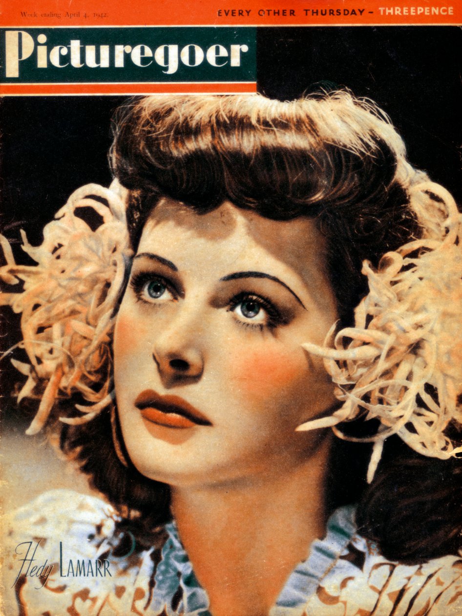 Hedy Lamarr 1914-2000, østerrikskfødt amerikansk skuespillerinne, 1942 av Unbekannt