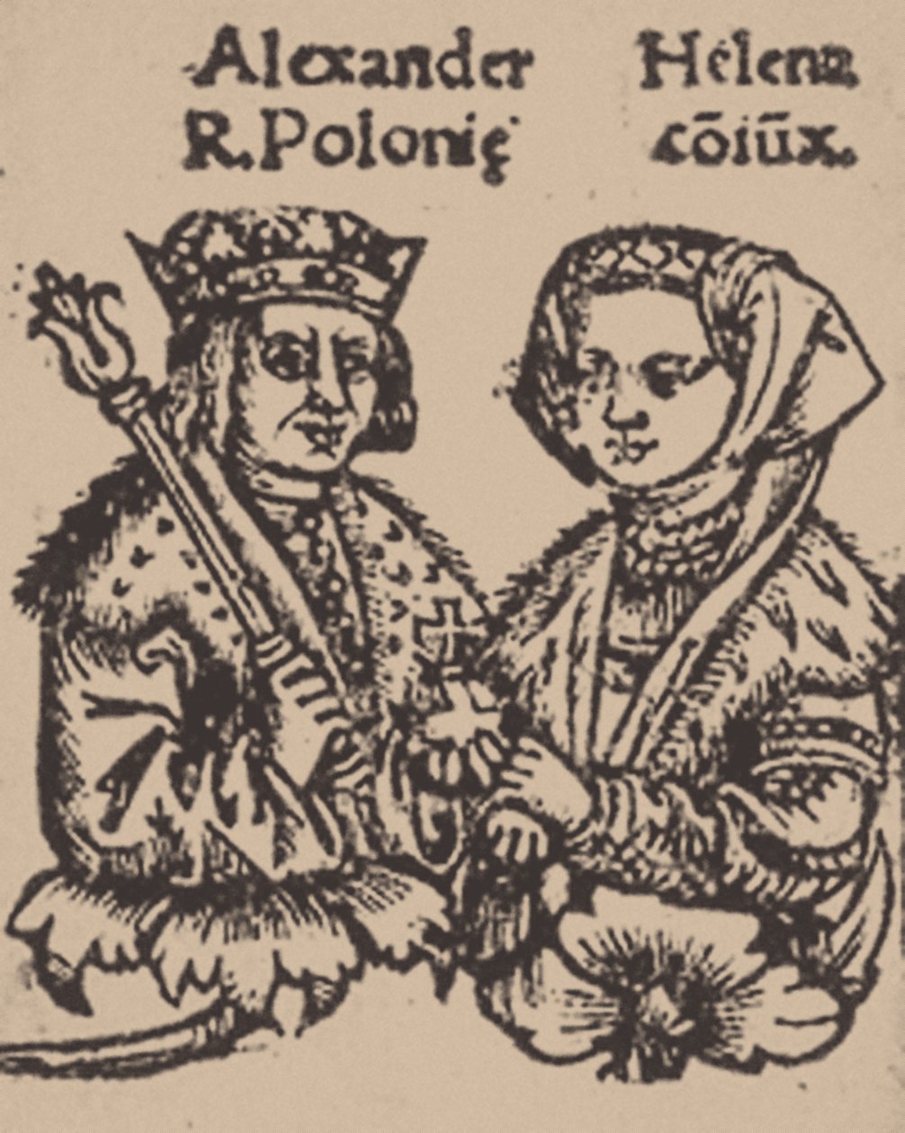 Helena Ivanovna fra Moskva med Alexander Jagiellon, 1519 av Unbekannt