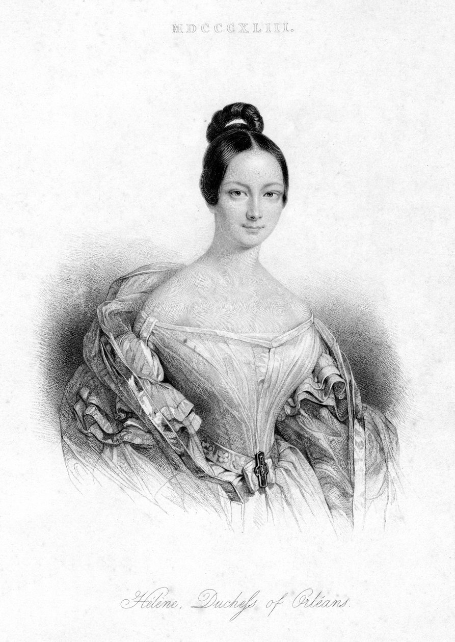 Helene Louise Elizabeth, hertuginne av Orleans, 1843 av Unbekannt